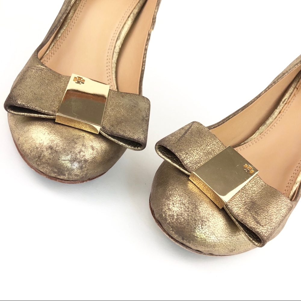 Tory Burch Gold Heels - Picture 7 of 8